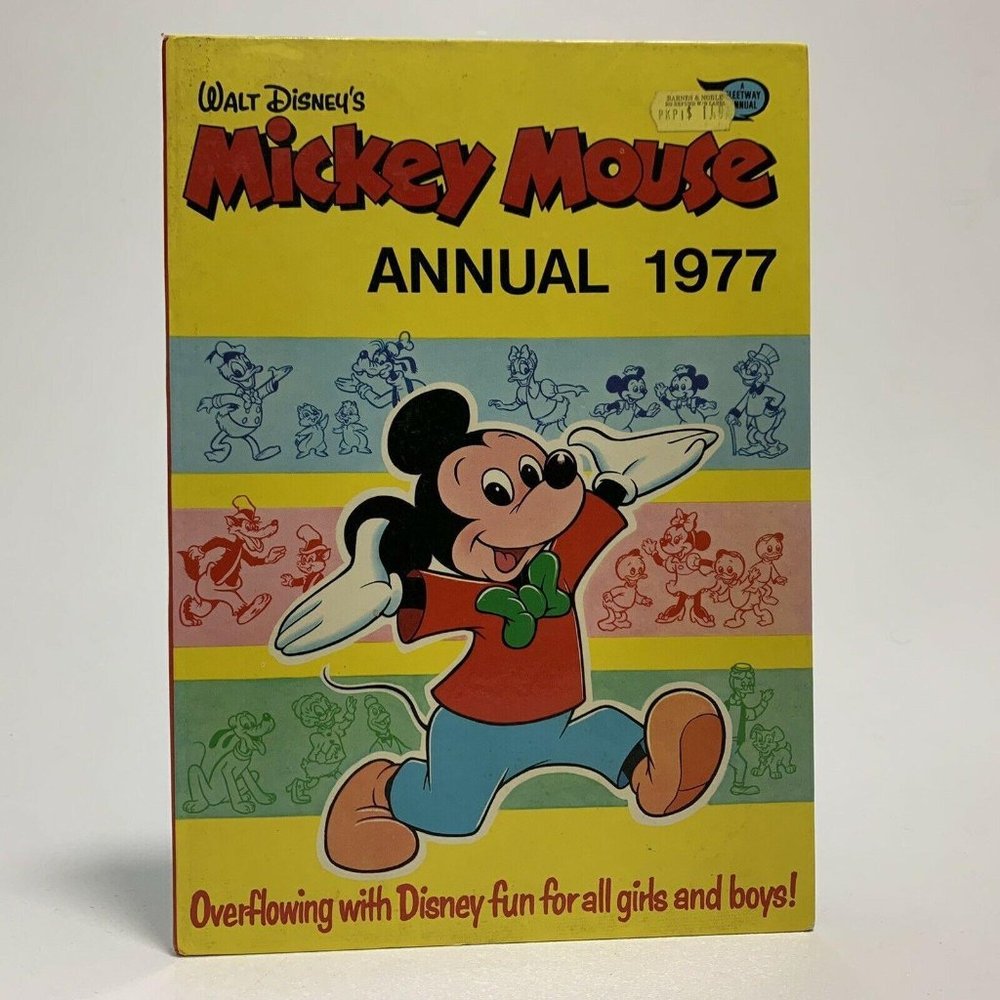 Vintage 1977‎ Walt Disney's Mickey Mouse Annual  Book UK British Fleetway